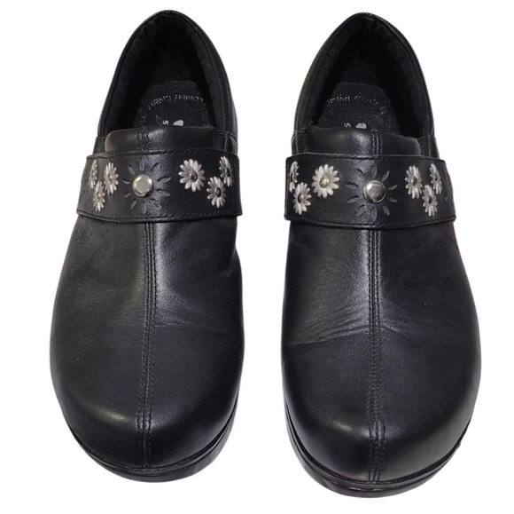 Spring Step Black flower clogs - Picture 3 of 5
